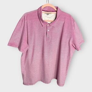 Men's Canali Designer Two Toned Pink Casual Cotton Polo Shirt